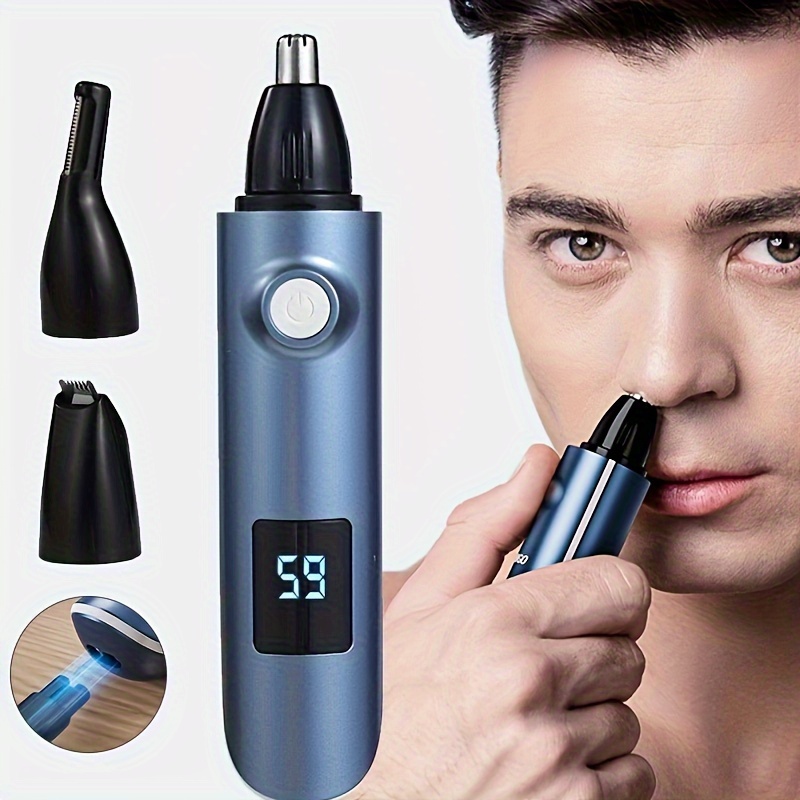 nose hair trimmer non   nose hair   double   blade easy to clean eyebrow trimming tools   rechargeable nose hair trimmer eyebrow trim   kit long   short charging time easy to carry Product details 5