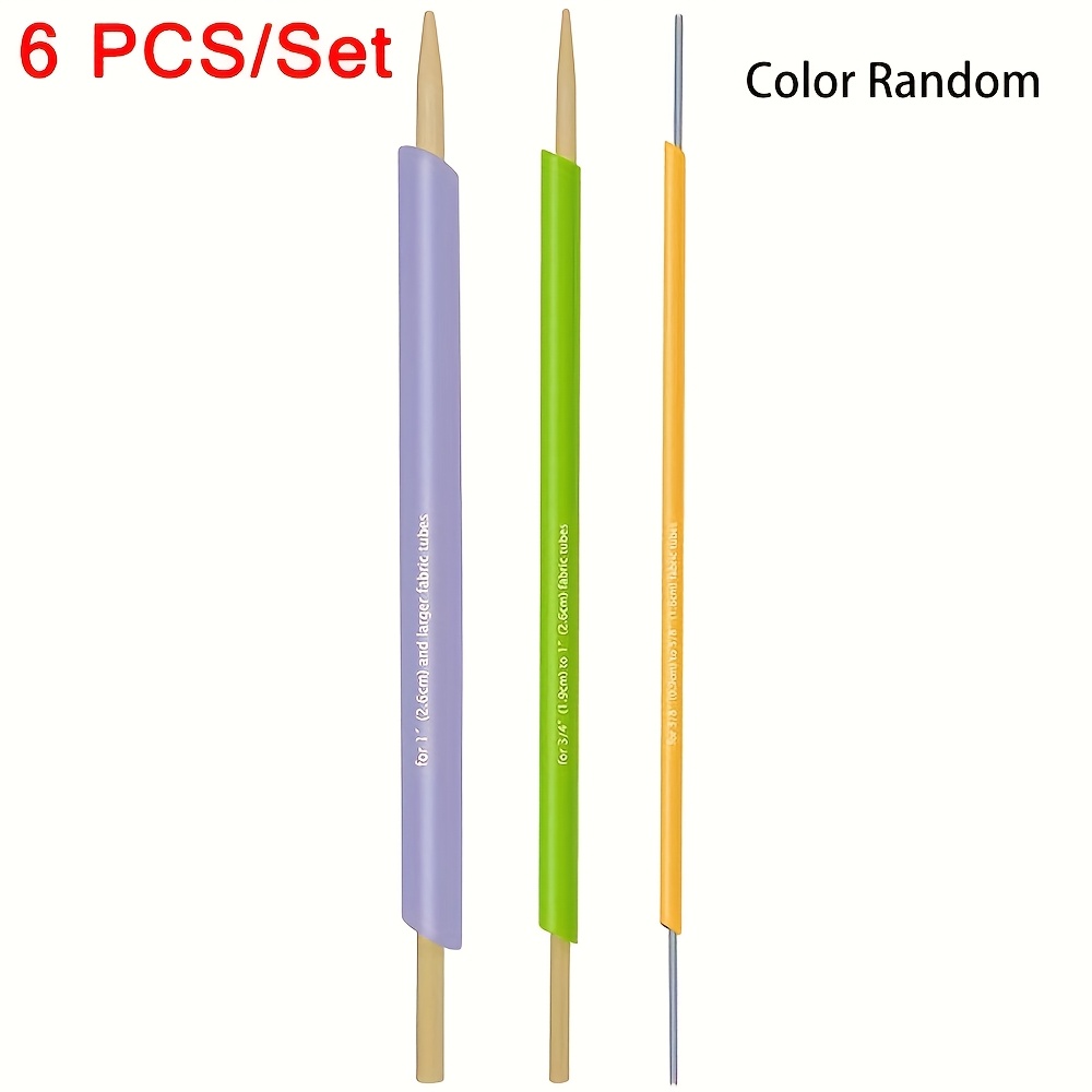TEMU Random Color Colorful Plastic Fabric Tube Turners Set, Flipping Cloth Sewing And Ironing Tools For Handicraft