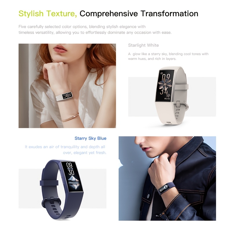 2026 Nieuwe Ultradunne Modieuze Fitnesstracker Slimme Armband voor Mannen, Ultradun Lichaam, Slaapmonitoring, Menstruatiereminder, Oproepreminder, Stappenteller, voor Mannen en Vrouwen, Compatibel met iPhone en Android, Perfect Cadeau