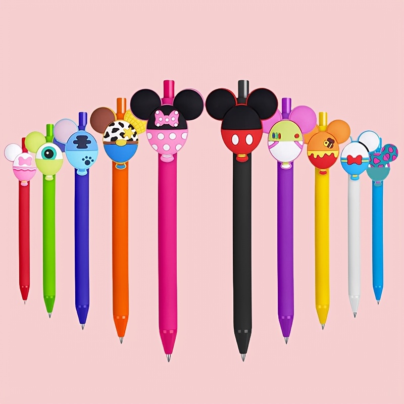 

10pcs Mouse Series Gel Pen Fine Tip Gel Pen, 0.5mm Ballpoint Pen, Lightweight Plastic Design, Suitable For Office, Writing