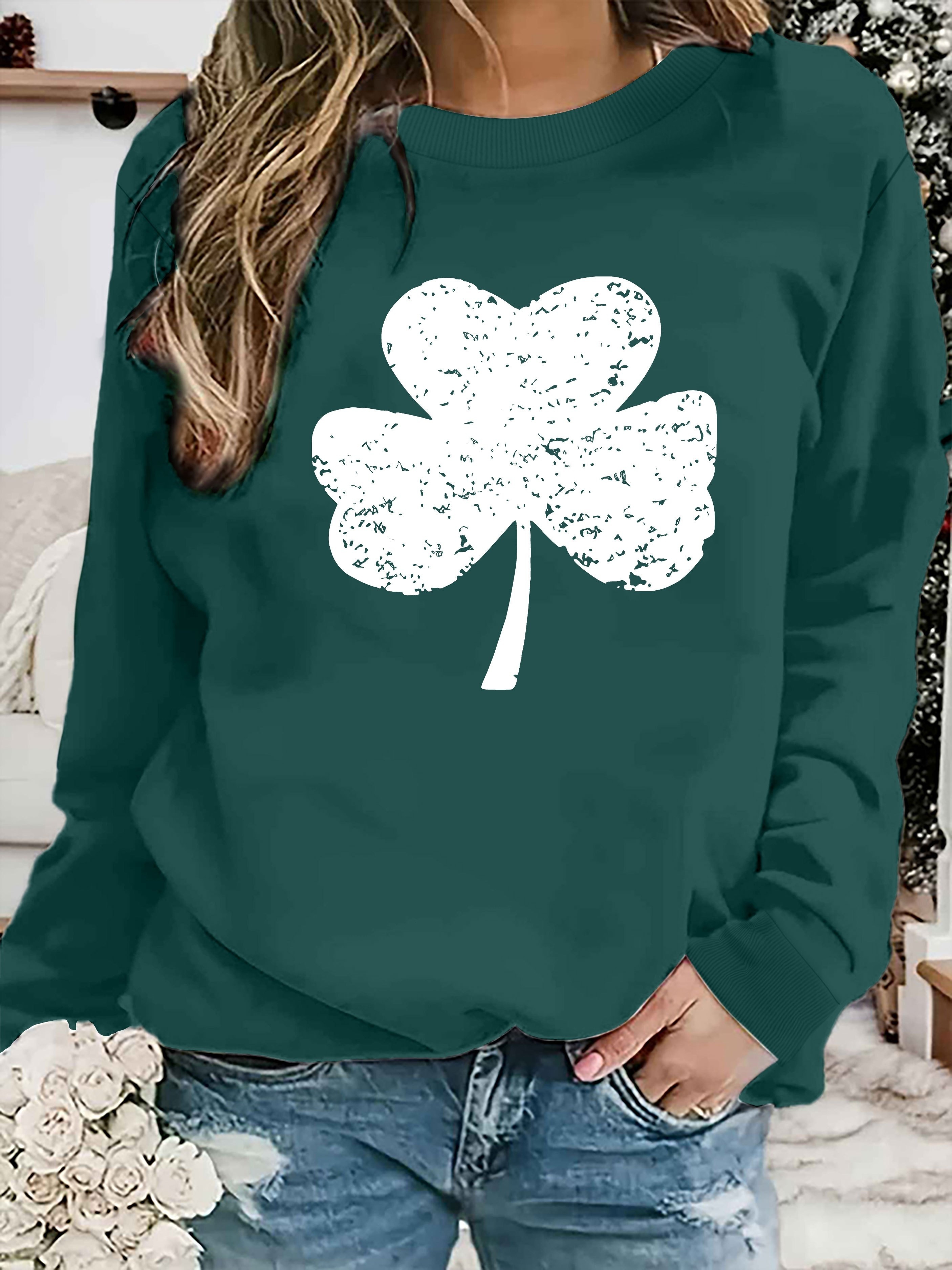 JWZUY Mens St. Patrick's Day Pullover Crewneck Long Sleeve Holiday