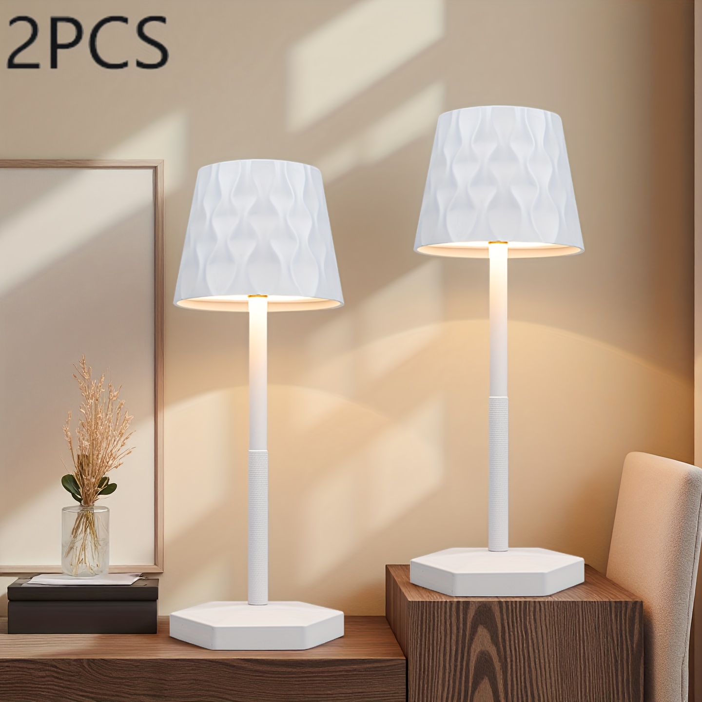 Luxury Cordless LED Table Lamps with Touch Control