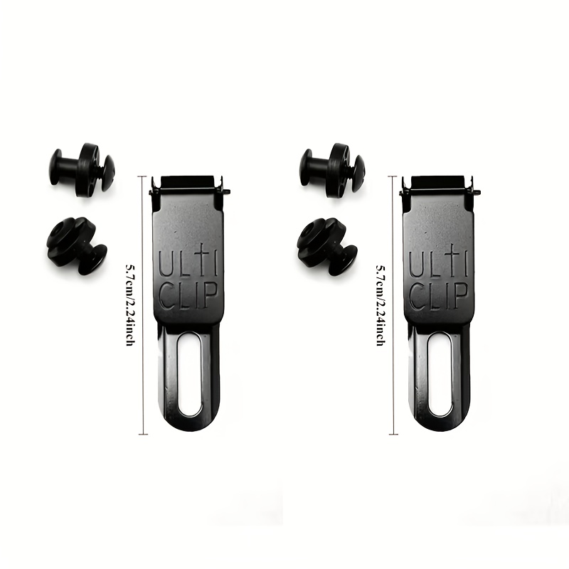 TEMU 2-pack Heavy-duty Multi-functional Tool Belt Clip System - Featuring Sheath Loops And Outdoor Tool Attachments. Designed For Installation, This