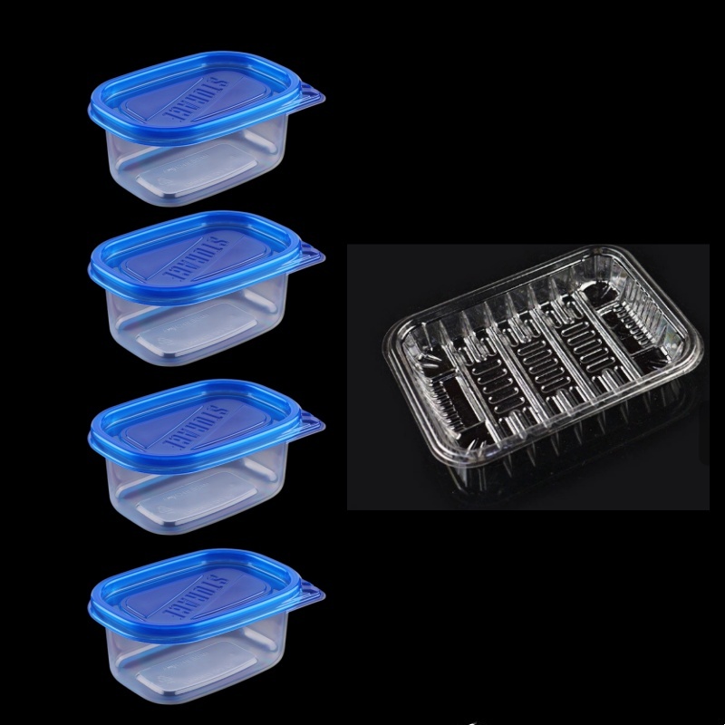 TEMU And Trays, Blue Storage Boxes (including 4 Lids And And 1 Tray), Leak-proof Storage Boxes - Suitable For Item Collection And Office Stationery