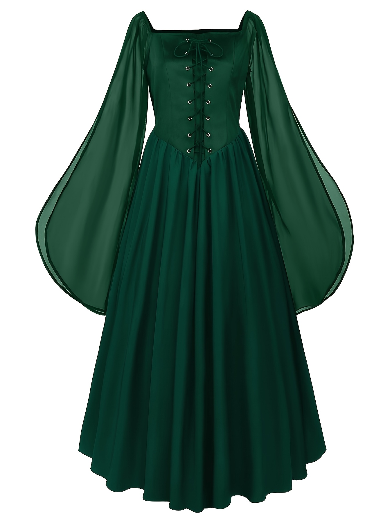 green pirate dress Lace Dress Long Sleeve