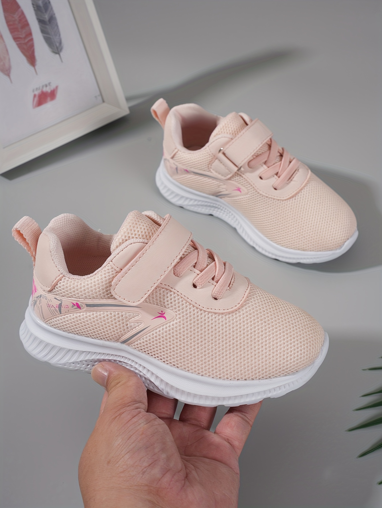 Girls' Fashion Casual Sneakers, Lightweight and Comfortable for All-Season Indoor & Outdoor Sports, Pink Campus Style