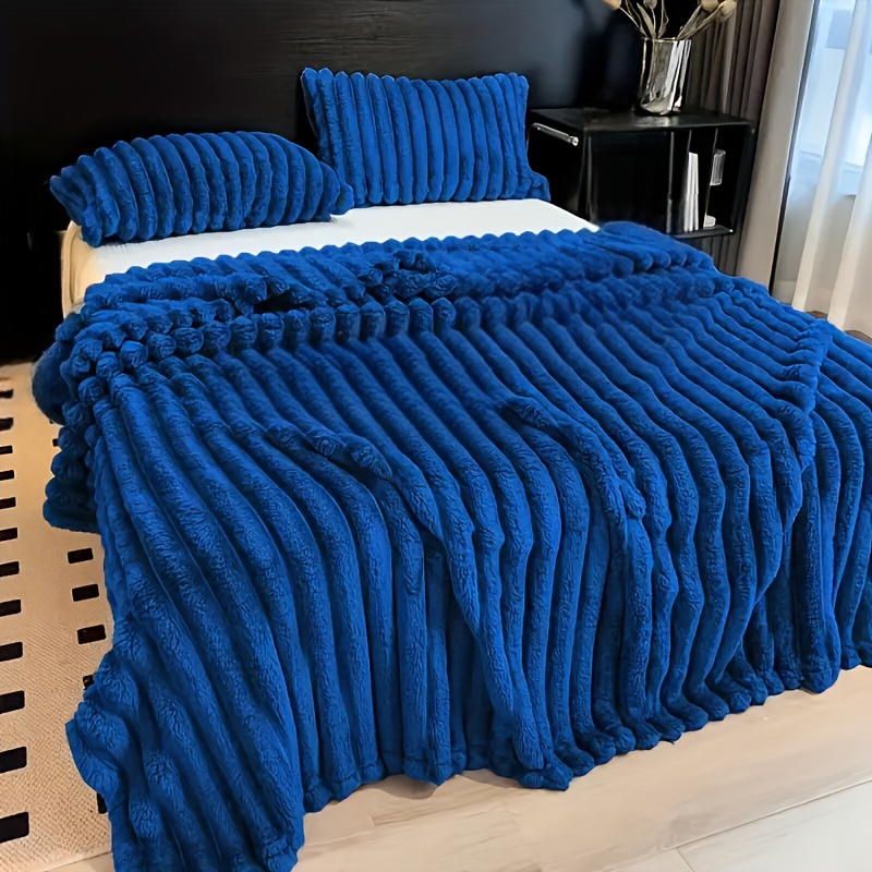 TEMU A Warm And Cozy Vintage-style Faux Rabbit Fur Blanket, Suitable For Use On Sofas, Beds, Or For Outdoor Camping, And Can Be As A Gift