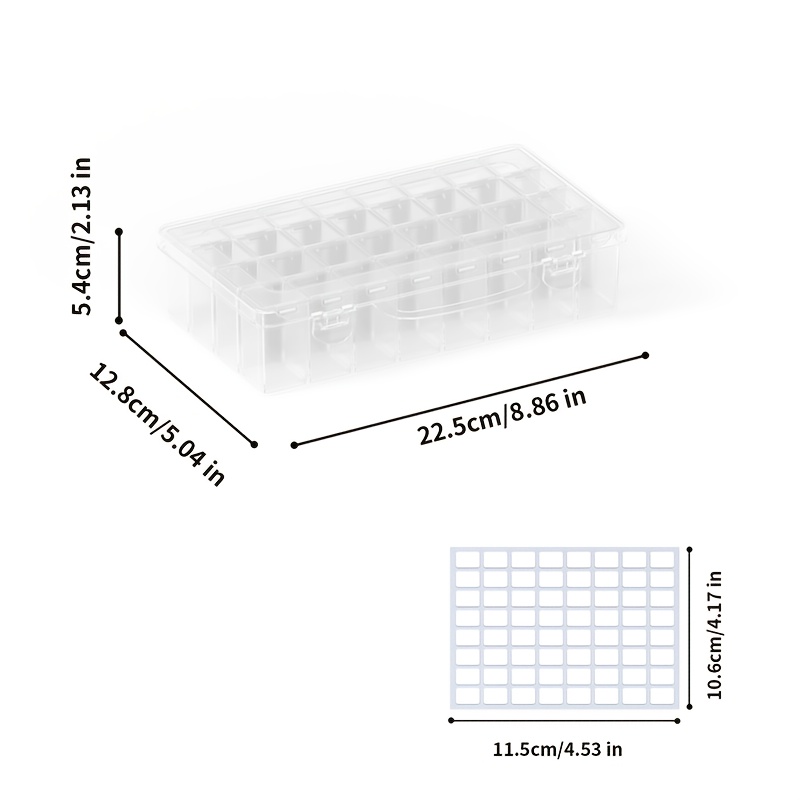1/2 Sets New Integrated Large Storage Box Set, Diamond Painting Storage Box, Hand-held Bead Storage Grid Diamond Painting Additions (storage Box), Used To Store Painted Diamonds, Nails
