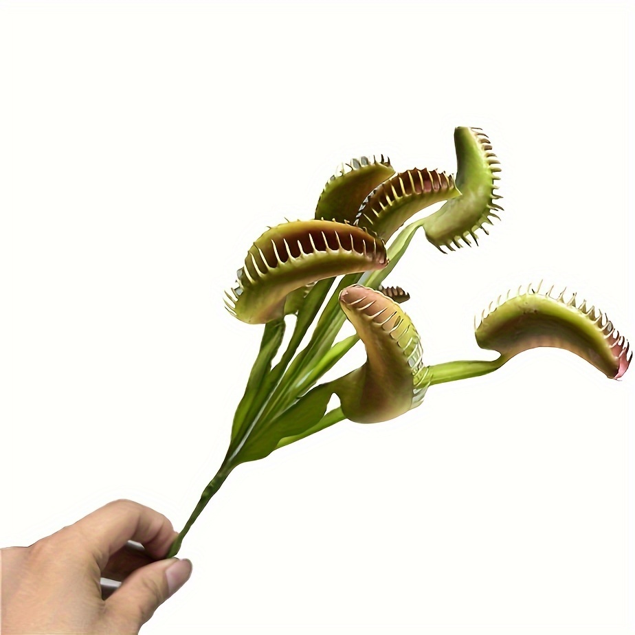 

Lifelike Artificial Venus Flytrap Plant - Perfect For & Home Decor, Durable Plastic Bonsai Succulent