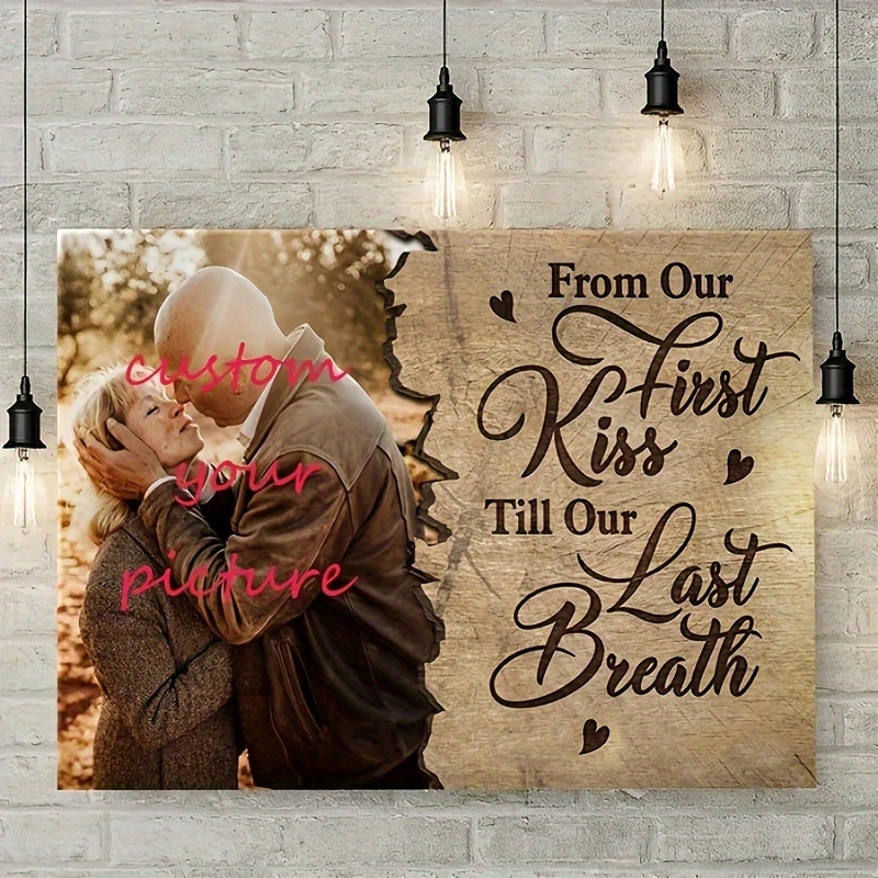 

Custom 'from Our ' Wooden Framed Canvas - Personalize With Your Photo, Perfect Gift For Couples, Home Decor Wall Art 11.8x15.7 Inches