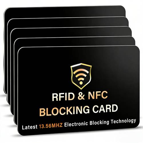 5 pack credit card protector cards rfid blocking technology wallet from nfc theft guards debit cards id passport