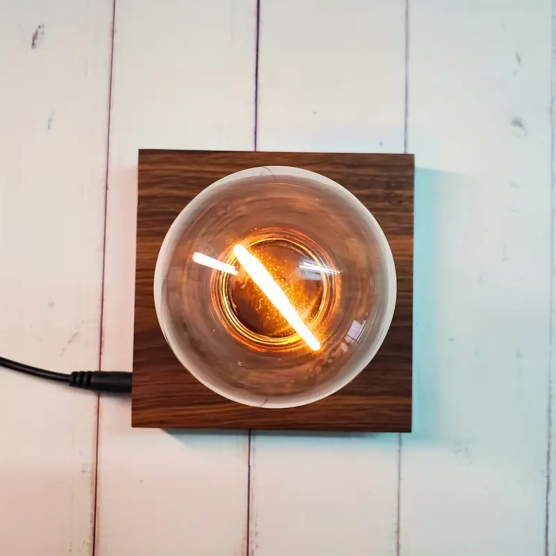 1pc Lampe à ampoule LED en - Design de suspension magnétique accrocheur - Lampe de table à magnétique flottante pour la décoration moderne de et du bureau, cadeau idéal détails 10