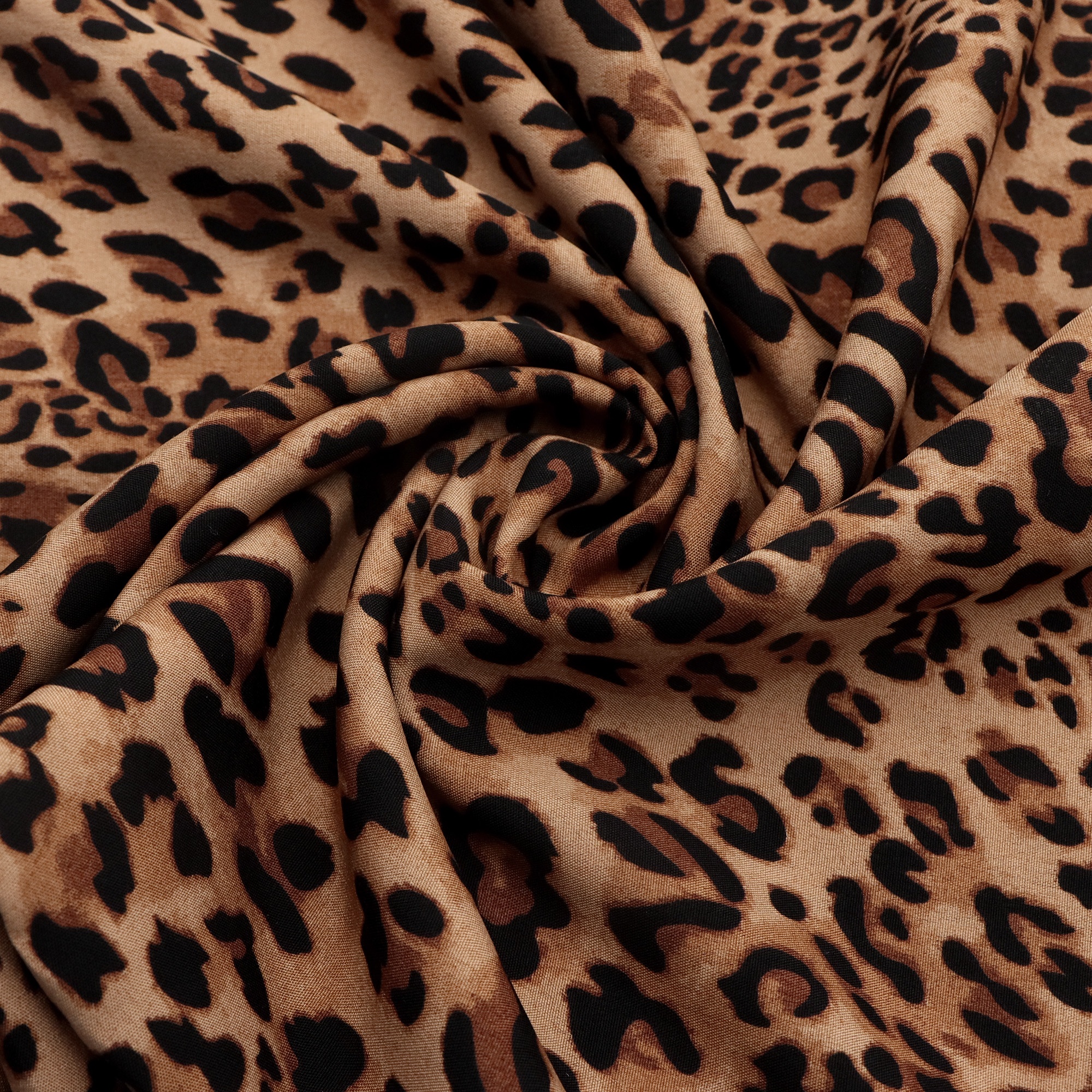 TEMU 1pc Brown Leopard Print Polyester Fabric - 59x19.68 Inch Pre-cut 100% Polyester For Throw Pillows, Tablecloths, Wedding Decor, Bags, Pouches,