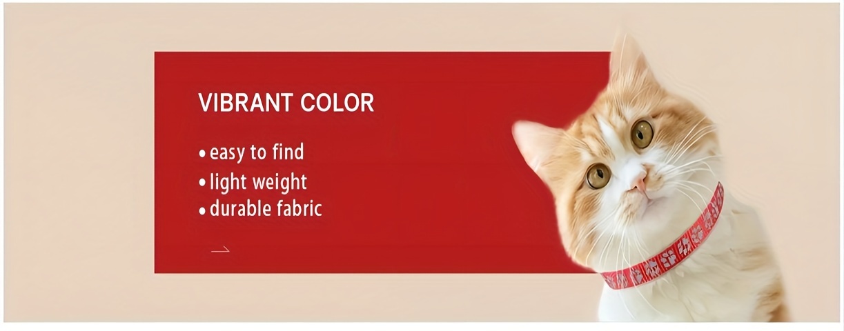 2pcs reflective cat collars with bells durable nylon   for kittens small dogs detachable accessory collars for cats Product details 3