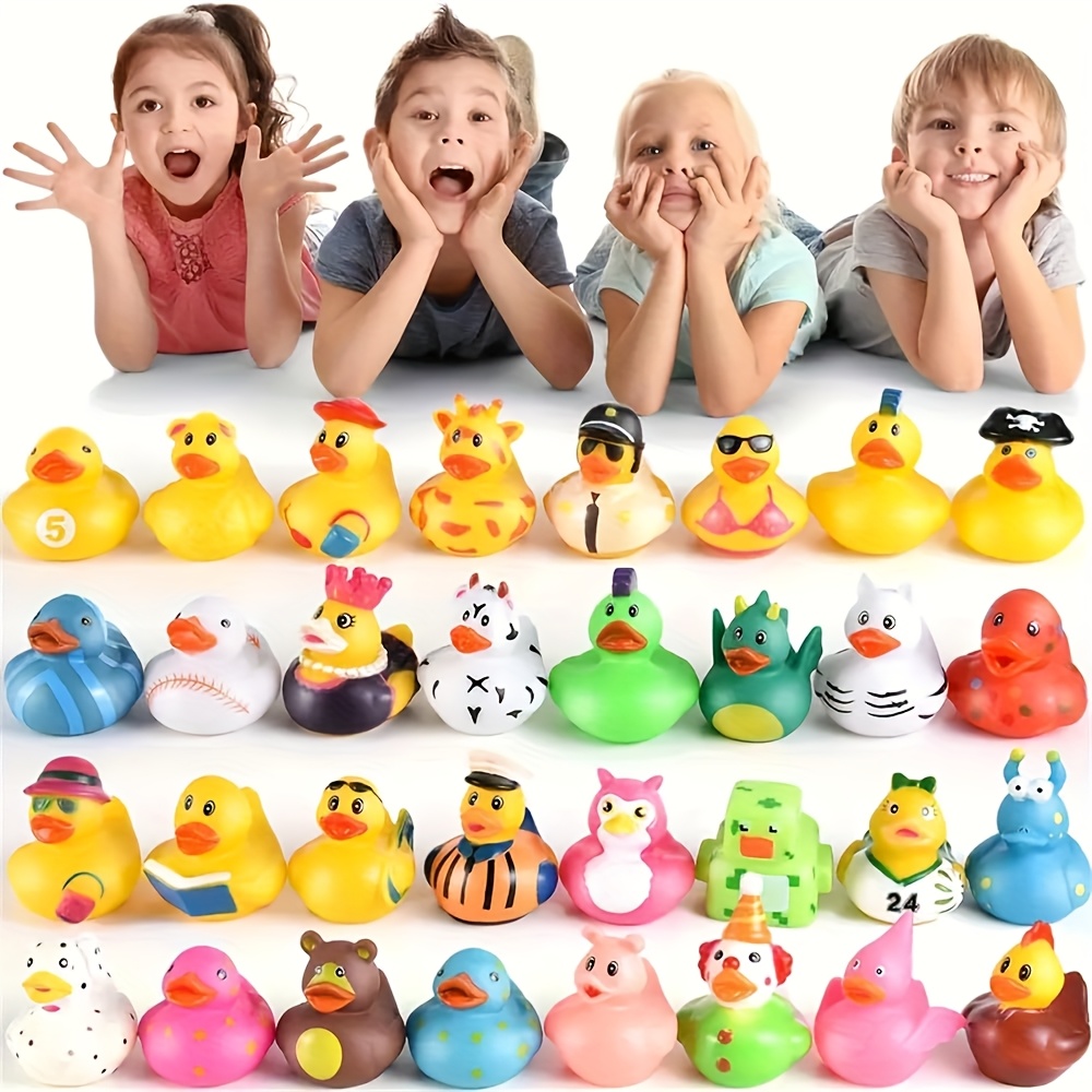15/30pcs Colorful Rubber Ducks Toy Duckies for Kids and Toddlers, Bath Birthday Baby Showers Classroom, Summer Beach and Pool Activity, Youngsters Toys, Bathtub Swim Bathing, Youngsters Shower