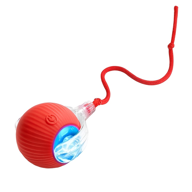 Image of 1 Cat Toy Ball With Tail Rope, Smart Rolling Ball, Automatic Cat Teaser Ball, Interactive Cat Toy Ball, Suitable For Indoor Exercise Of Large, Medium, And Small Cats