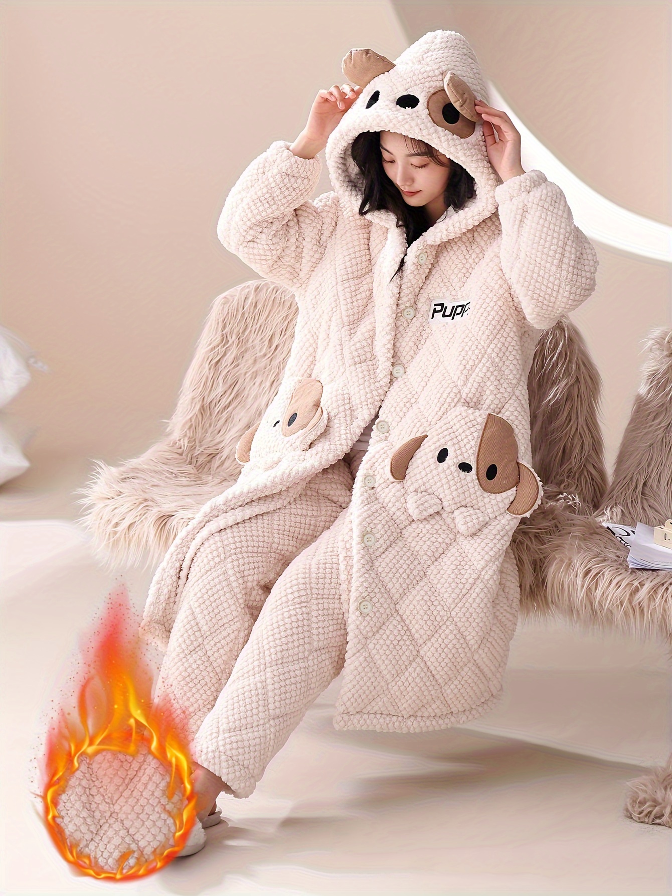 Women's Flannel Pajama Pants - Coral Fleece Plush Sleepwear With Pockets & Drawstring