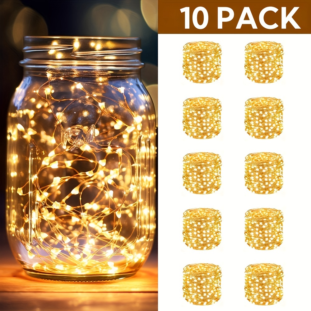 10pcs fairy lights battery operated string lights 6 5 3 2ft