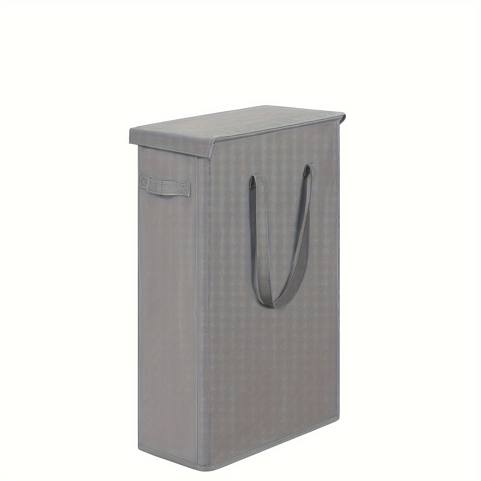 TEMU 1pc Lidded Laundry Hamper, 60l/15.85gal Ultra-thin Laundry Basket With Handles, Upgraded Foldable Dirty Clothes Basket, Portable Ultra-thin