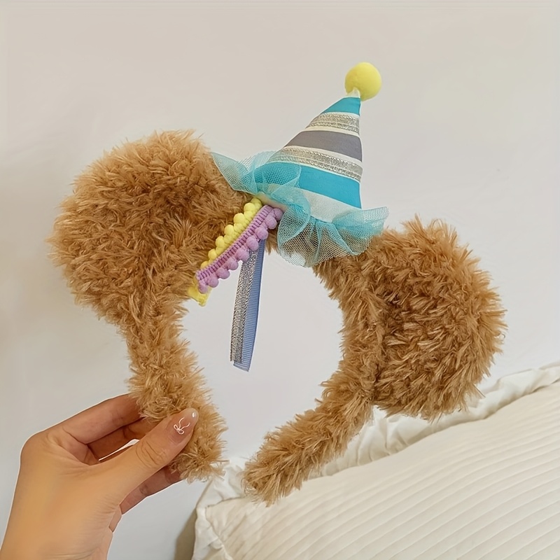 TEMU Boho Bear Ears Clip de cheveux Bandeau, Khaki, Couleur unie, Tissu non tissé, Plastique, pour Miss, Usage et décontracté, Toutes saisons