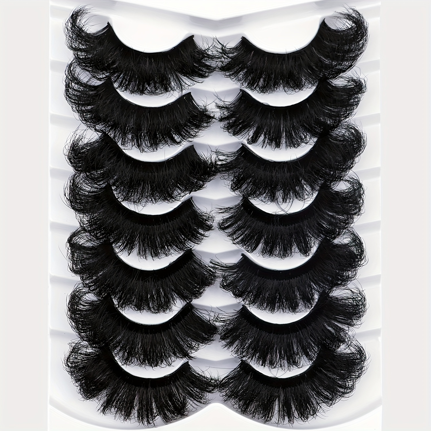 Image of 7 Pairs Of 9d Luxurious And Dense False Eyelashes, Perfect For A , Featuring A Fluffy , Thick And Soft Lashes That Are Easy To Apply, Dramatic Eyelashes That Catch Attention