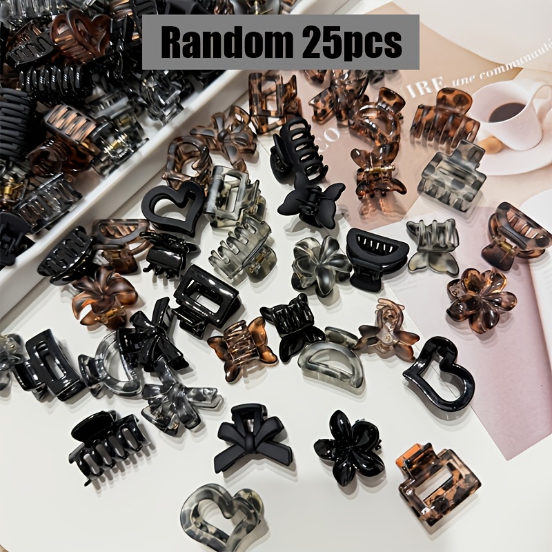 TEMU Random 25pcs New Mini Small Grab Clip Clip Forehead Bangs Side Hairpin Broken Hair Small Clip Headdress Hair Additions