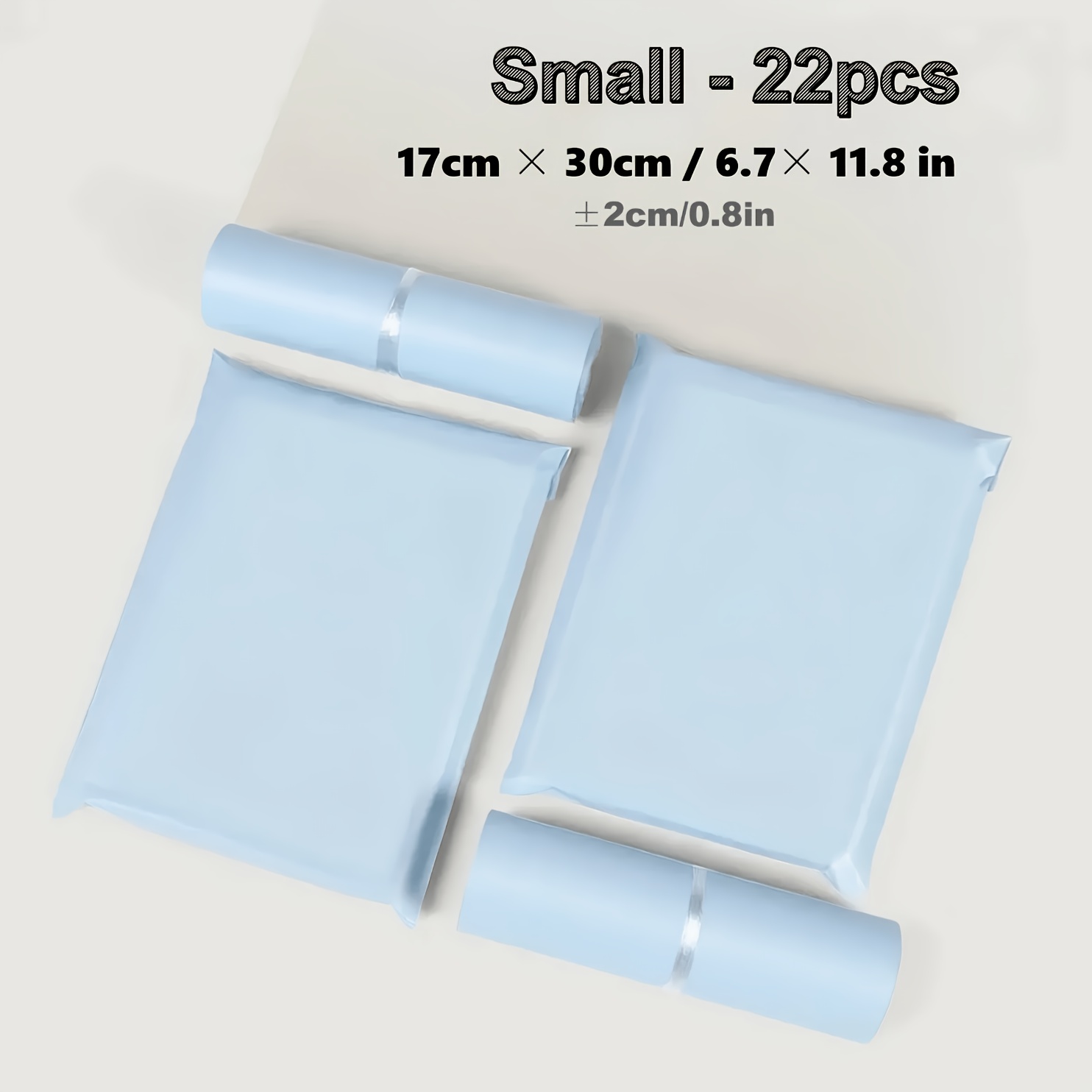 TEMU 22pcs, Sky Blue Thickened Courier Bags, Packaging Bags | Shopping Bags | Gift Bags | Storage Bags | Polyethylene Messenger Envelope Bags, Thick