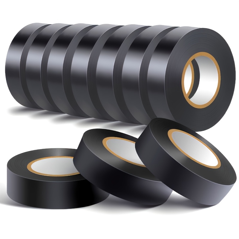 

10-pack Pvc Electrical Insulation Tape, 118.11 Inches - Strong , Heat & Weather Resistant, Moisture-proof Wire Protection Tape