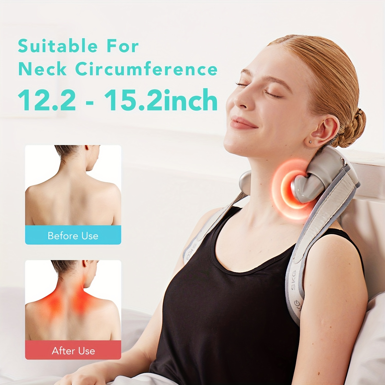   h7 e cervical massager a portable electric massager offers four hot compress   and massage   for shoulders neck back and legs   suitable for use at home     mothers day gift back scratcher Product details 2