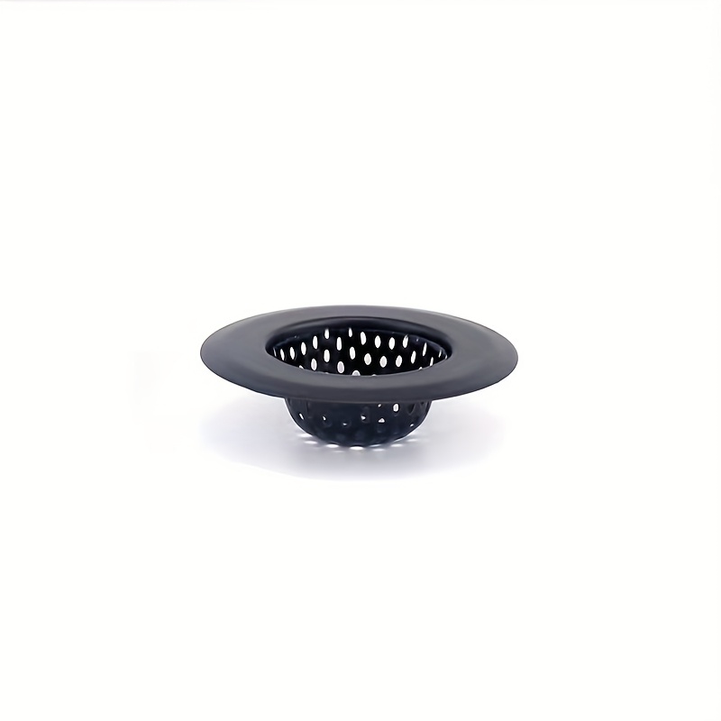 1pc Matte Black Stainless Steel Kitchen Sink Strainer With Large Wide Rim Sink Drain Filter, 7.3 Inch Diameter Kitchen Sink Strainer