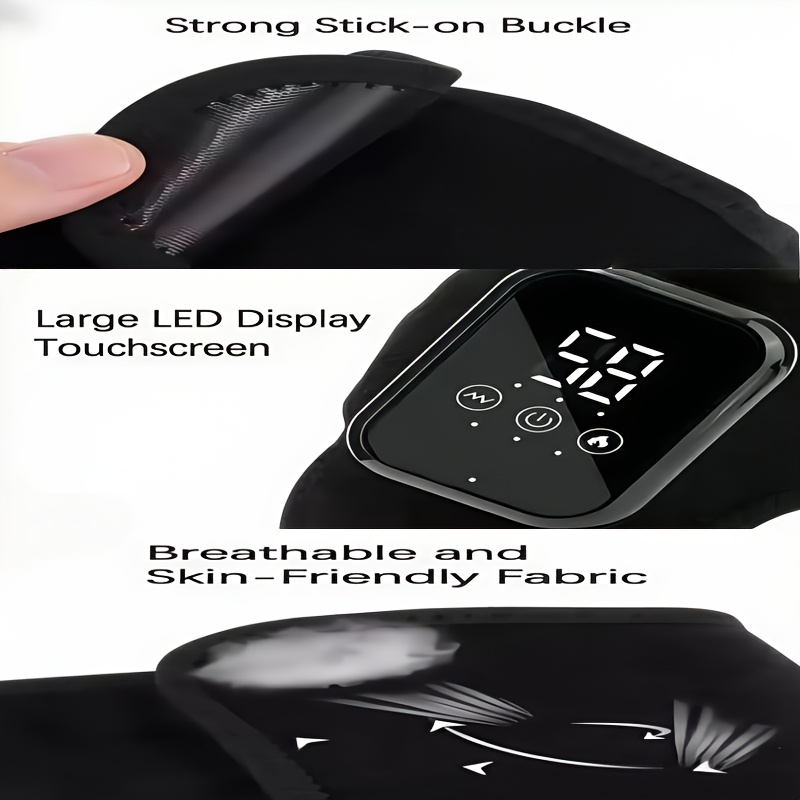 this 1/ 2pcs usb rechargeable portable ankle massager is easy to  ,   with an lcd display and intelligent timing vibration and temperature sensing functions, making it an ideal gift for friends and elders. Product details 2