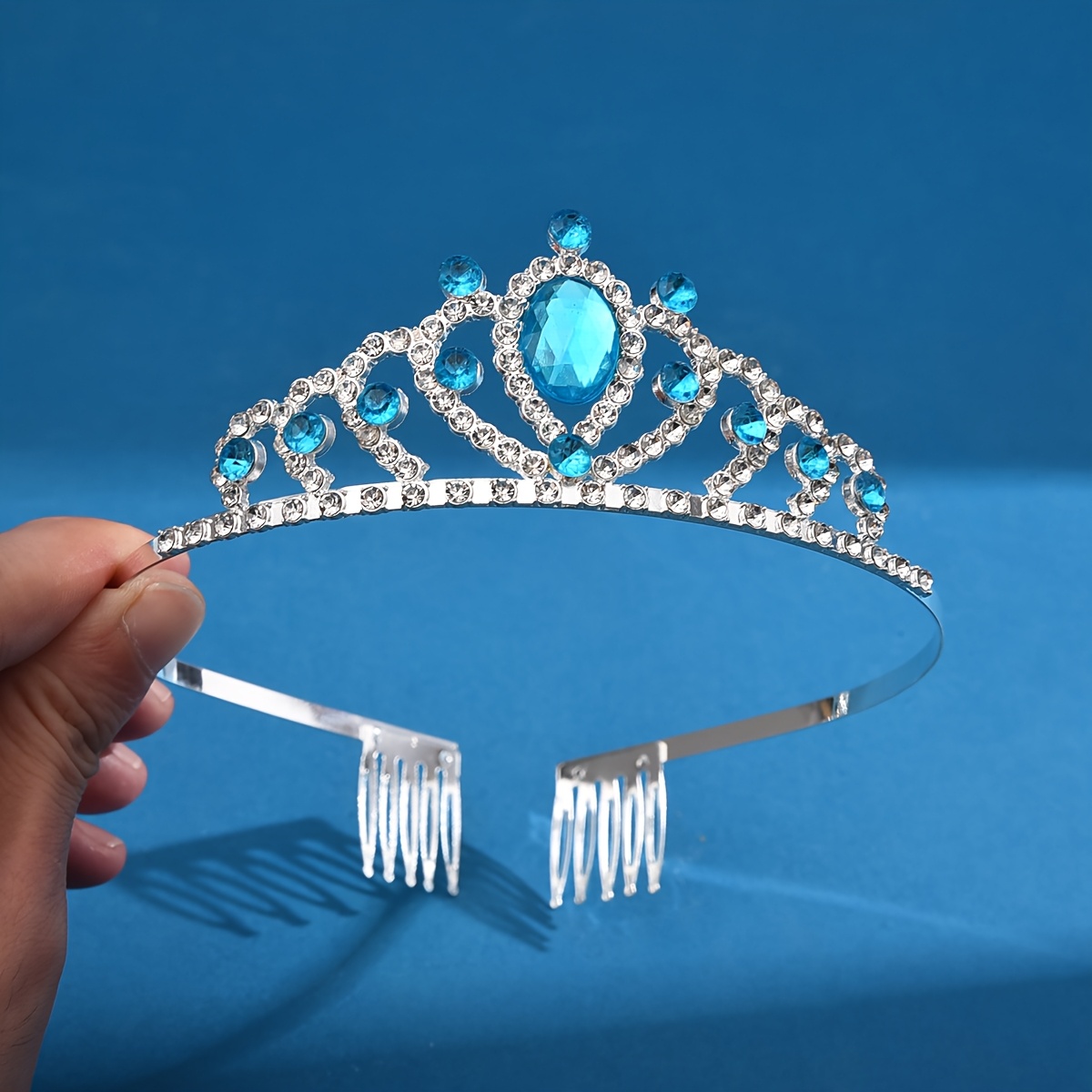 E-shop -Stirnband mit Strass-Haar-Accessoire, Stirnband-Krone für Brautkleid formelle Kleidung, Krallenkette-Strass-Schmuck