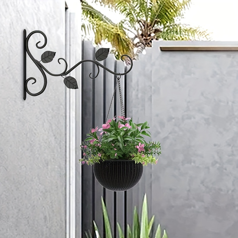 

Elegant Iron Plant Hanger - Wall-mounted, Multi-use For Indoor/outdoor Decor