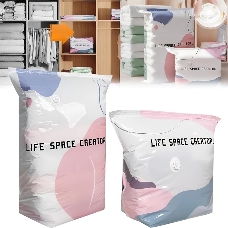 Transparent Reusable Hand-Rolled Vacuum Compression Bags