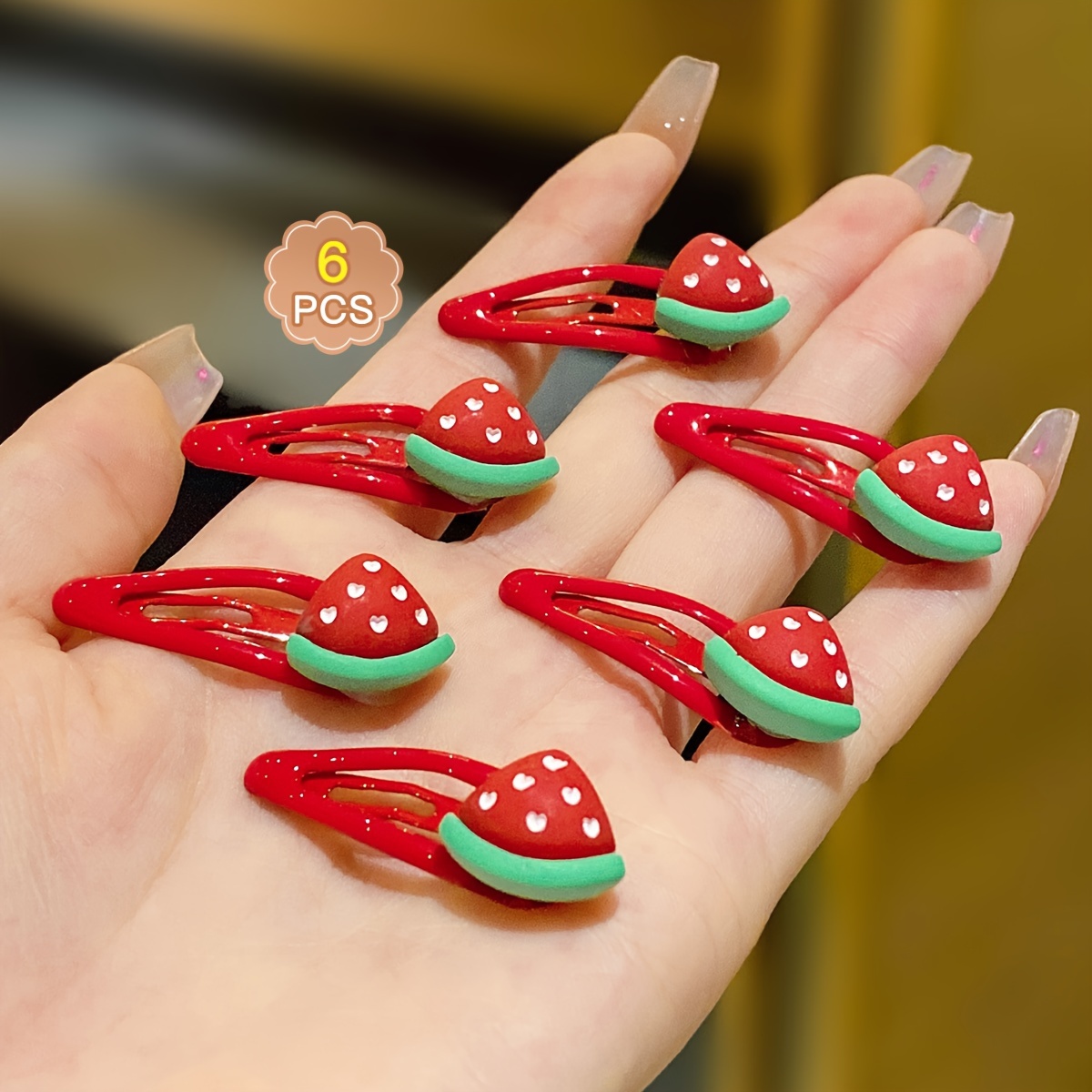 Girls Hair Accessories Red Watermelon Hair Clip Temu