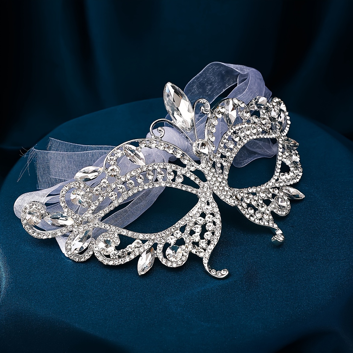 1pc Bride Rhinestone Makeup Masquerade Eye Mask Ball Halloween Party