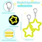 25 sets reflective star key chains bulk inspirational gift for student you are gift cards for prize student rewards motivational gifts fun accessories reflective design durable keychain quality material bulk keychains keychain set
