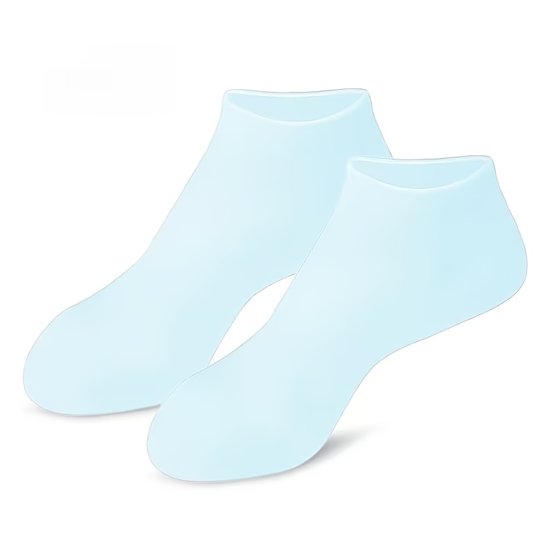 TEMU 1 Pair Convenient Women's Silicone Socks, Moisturizing Anti-cracking Foot Socks, Aloe Gel Moisturizing Socks, Upgraded Silicone Foot Care Socks,