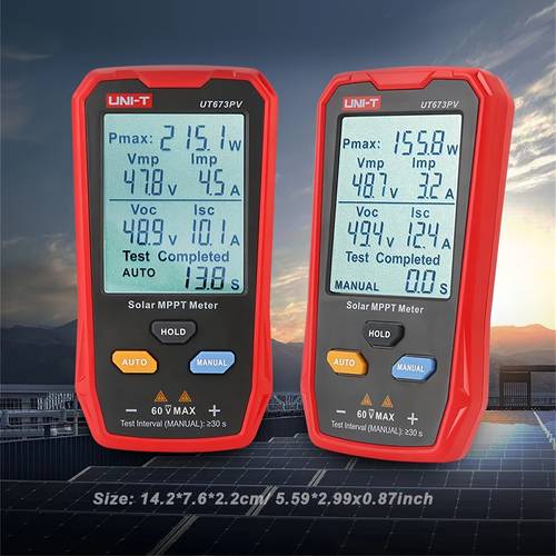 uni t ut673pv solar panel tester mppt meter photovoltaic solar power tester photovoltaic panels open circuit voltage short circuit current professional vmp lmp voc lsc photovoltaic solar panel multimeter