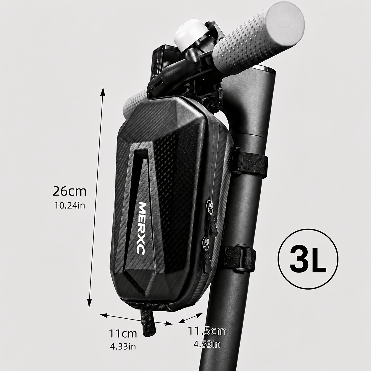 TEMU Merxc Portable Electric Scooter Bag, Electric Folding Bicycle Bag, Quick Release Scooter Storage Bag, 3l/4l Large Capacity Front Handle Handbag,