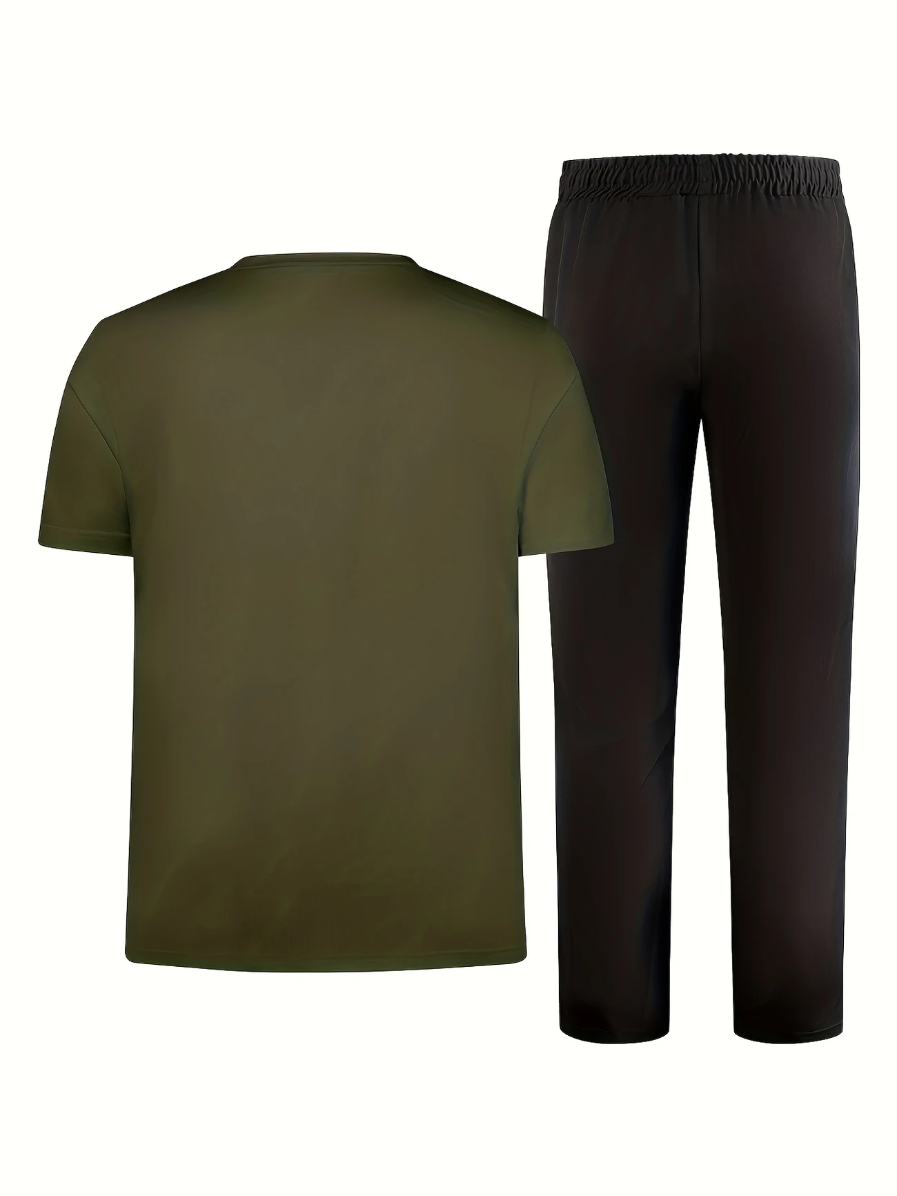 mens casual sports two piece set short sleeve top straight leg pants with paris print fashionable and trendy ideal for summer parties casual and everyday wear short sleeve top print trousers details 14