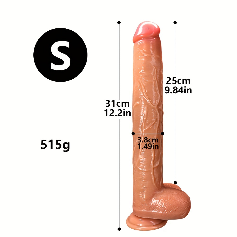 [1pc Long Thick Dildo Massage] 1pc Extra Long Penis Vaginal Plug Anal Plug Soft Liquid Silicone Long Thick Dildo Massage Stick Strong Suction Cup Adult Sex Toy