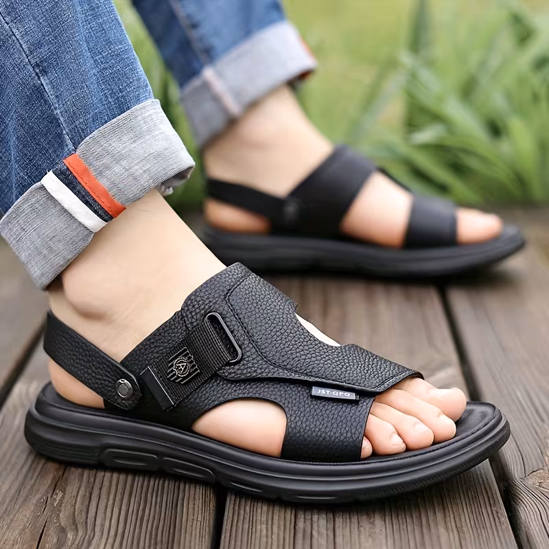 sandálias de praia masculinas, antiderrapantes e duráveis, sapatos de para exterior, calçado de praia de verão de secagem rápida e , sapatos de férias e confortáveis. detalhes 7