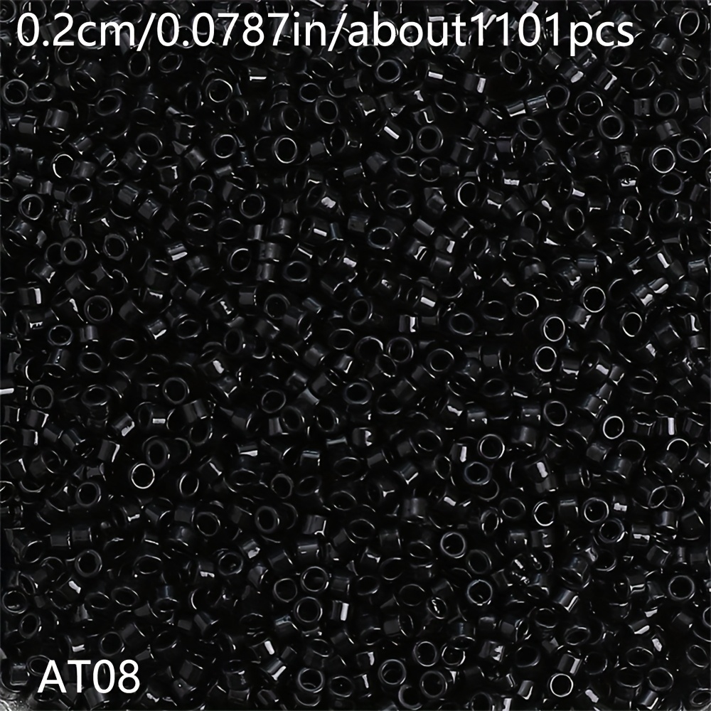 Retro Oil Painting Glass Beads, Bright Glass Seed Beads About 1101pcs, Random Mixed Colors, Black, White, 2 Mm - Very Suitable For Jewelry Making, Bracelets, Necklaces
