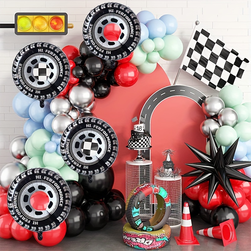 Large Car Tire Balloon Racing Theme Party Decoration Racing Temu