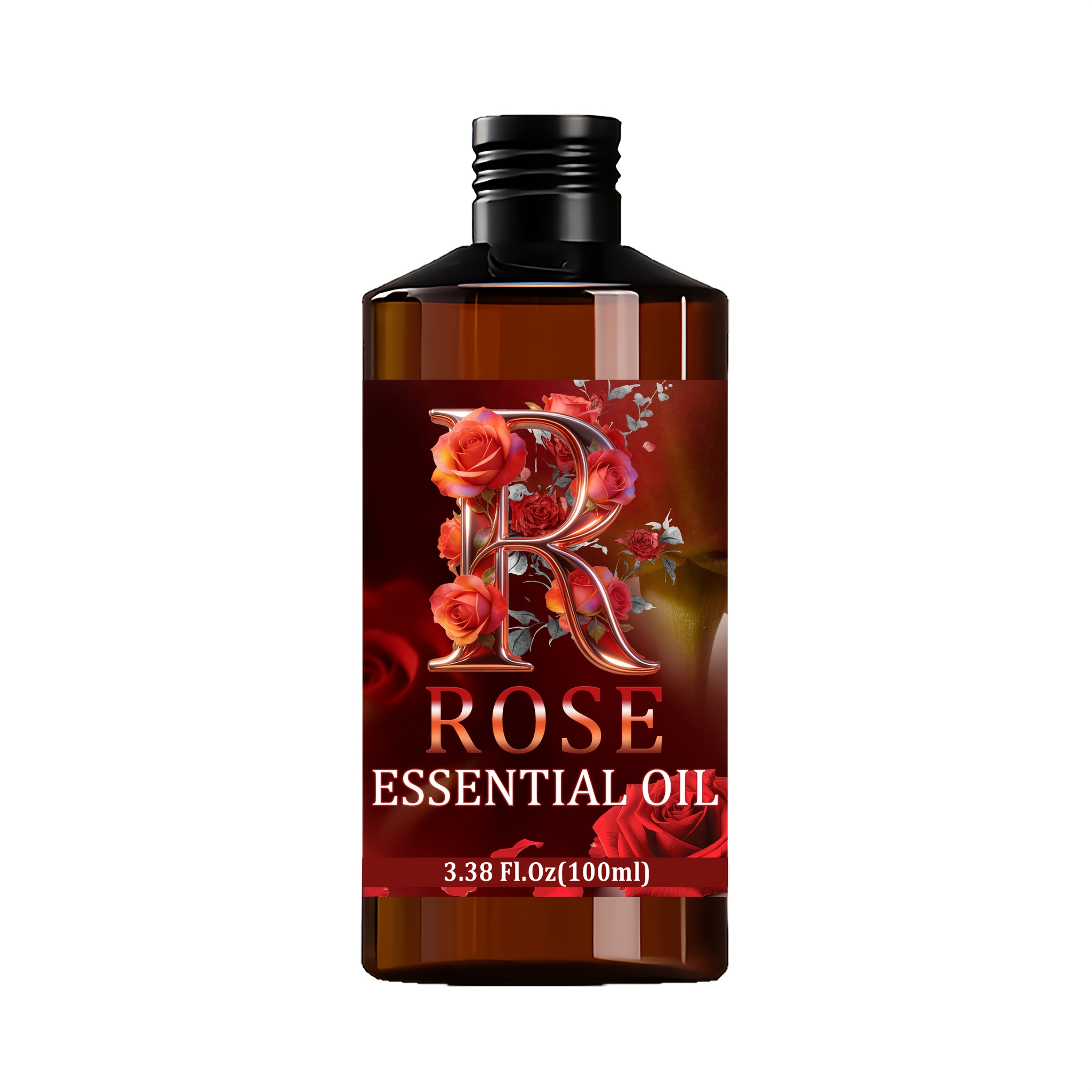 Image of Rose Essential Oil - 100ml/ 3.38fl.oz - Perfume Oil - Care Grade For Nail, Hair & Skin Care, Massage, Moisturizing Massage Essential Oil For , Meditation, Fragrance Oil