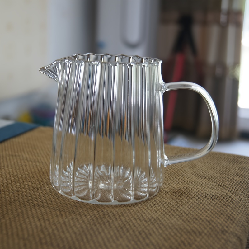 TEMU 1pc Of Glass Tea Ceremony Cup, A Transparent Tea Accessory For Serving Tea, Coffee, Or Milk, Made Of High Borosilicate Heat-resistant Glass With