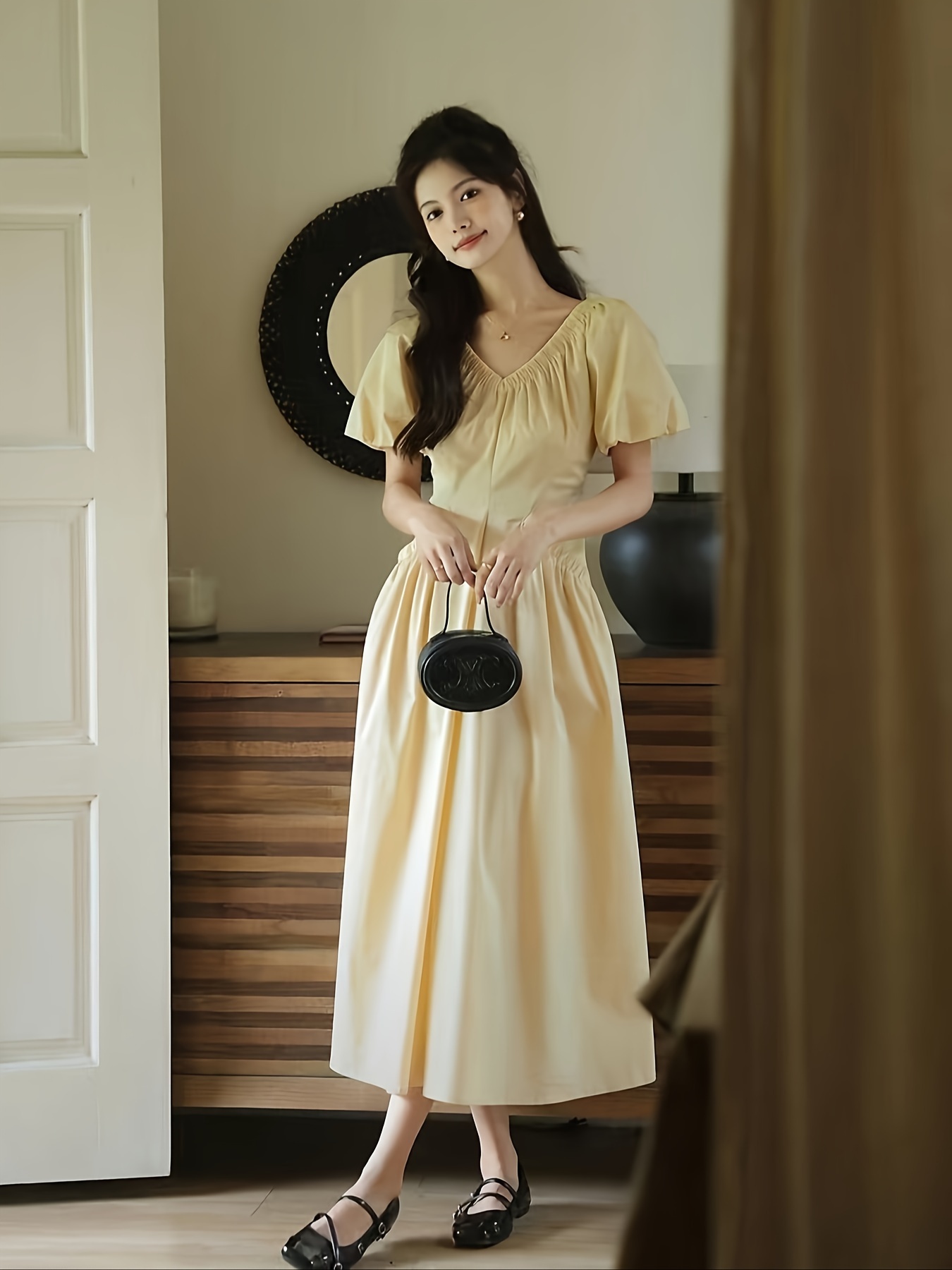 womens elegant floral wedding guest dress ivory Temu Oman