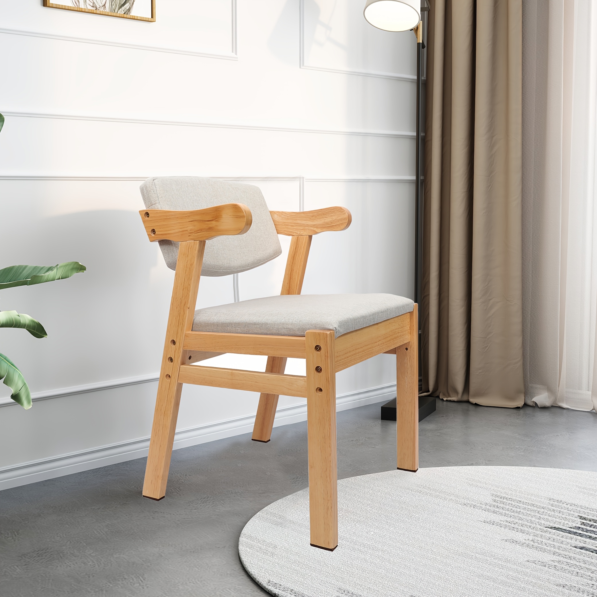 63 modern solid wood desk with built in bookshelf 2 chairs space saving writing desk shelf combo suitable for small apartments dorm rooms study desk assembly Product details 5