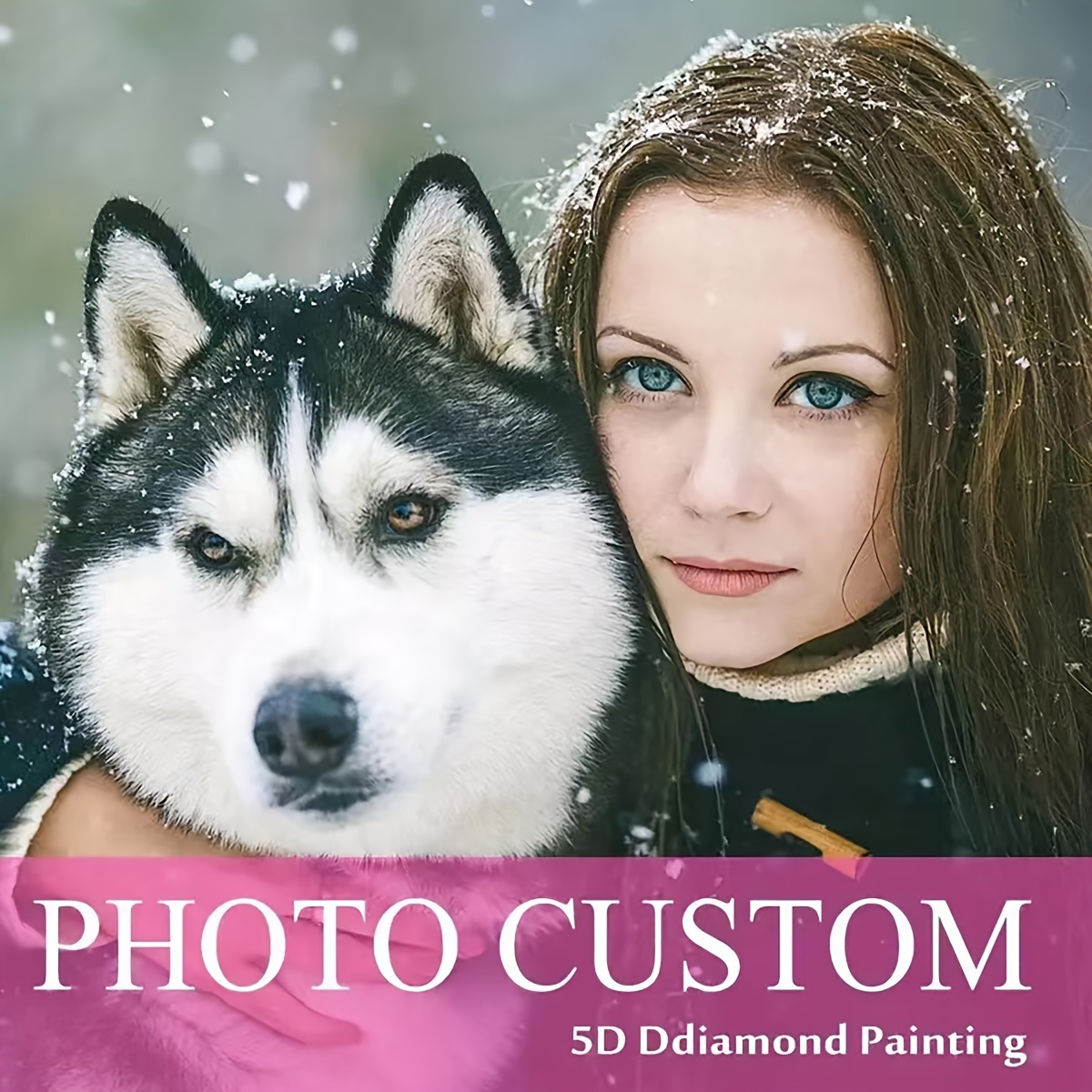 

[1pc Custom 5d Diamond Painting Kit] Custom 5d Diamond Painting Kit, Round Acrylic Diamonds, Personalized Photo Diy Art, Ideal For Birthdays, Engagements, , Home And Commercial Decor With By Lcozx